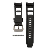 CACA for Invicta Russian Diver Watch Replacement Rubber Silicone Band/Strap - Black Invicta Watch Strap
