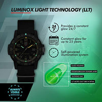Luminox Mens Watch Leatherback Sea Turtle Giant 44 mm Black Green Display Gold Numbers (XS.0333): 100 M Waterproof + Super Luminova + Carbonox Case