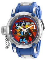 Invicta Men's DC Comics Stainless Steel Quartz Watch with Silicone Strap, Blue, 26 (Model: 29348)