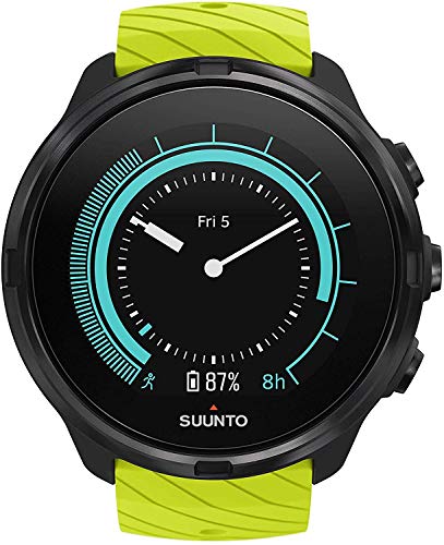 Suunto 9 GPS Watch Lime 24mm Ath3 Silicone Strap Lime/Black M Repl Band