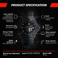 Luminox Limited Edition Spartan 3501 Watch | - Black - 45mm