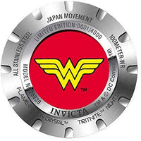 Invicta Women's DC Comics Quartz Watch with Stainless Steel Strap, Gold, Blue, 20 (Model: 26839)