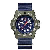 Luminox Men's SEA Stainless Steel Swiss-Quartz Watch with Nylon Strap, Blue, 24 (Model: 3503.ND)