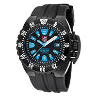 Luminox 1503-S1 Men's Deep Diver 1500 Series Automatic Black Polyurethane Blue Accents Watch