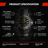 Luminox Mens Watch Leatherback Sea Turtle Giant 44 mm Black Green Display Gold Numbers (XS.0333): 100 M Waterproof + Super Luminova + Carbonox Case