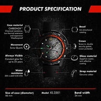 Luminox Navy Seal Mens Watch Commando Frogman Swiss Made (XS.3301/3300 Series): 200 Meter Waterproof + Sapphire Crystal + Light Weight Carbon Case