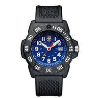 Luminox Navy Seal Mens Watch Blue Dial (XS.3503/3500 Series): 200 Meter Waterproof + Light Weight Carbon Case and Band + Constant Night Visibility