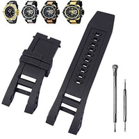 CACA for Invicta Subaqua Noma IV Watch Replacement Rubber Silicone Band/Strap - Black Invicta Watch Strap