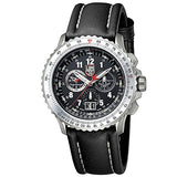 Luminox 9241 Men's Air F-22 Raptor 9240 Black Dial Black Leather Strap Chrono Dive Watch