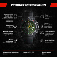 Luminox 3597 Navy Seal Chronograph Black/Green Mens Watch