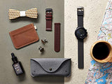 Suunto SS050232000 Original Watch Strap for All Suunto Spartan Sport WRH and Suunto 9 Watches, Leather, Length: 22.7 cm, Width: 24 mm, Includes Pins for Attaching the Strap, Brown/Black
