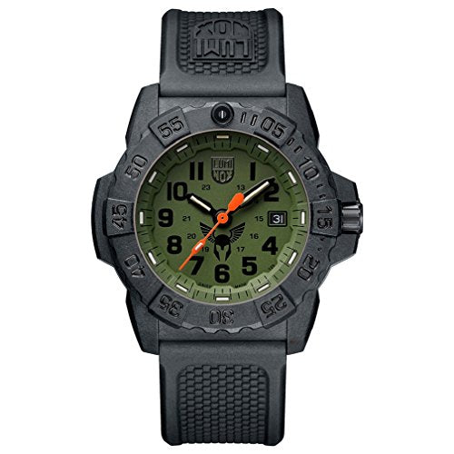 Luminox Men's SEA Stainless Steel Swiss-Quartz Watch with Rubber Strap, Black, 24 (Model: 3501.BO.TV)
