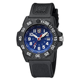 Luminox Navy Seal Mens Watch Blue Dial (XS.3503/3500 Series): 200 Meter Waterproof + Light Weight Carbon Case and Band + Constant Night Visibility