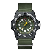 Luminox Men's SEA Stainless Steel Swiss-Quartz Watch with Nylon Strap, Green, 24 (Model: 3517)