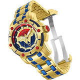 Invicta Women's DC Comics Quartz Watch with Stainless Steel Strap, Gold, Blue, 20 (Model: 26839)