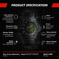 Luminox Wrist Watch Navy Seal XS.3517.NQ.Set Watch - 45mm Mens Watch