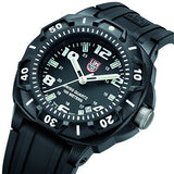 Luminox Men's 0201.SL Sentry 0200 Black Case With Luminescent Accents, Black Rubber Band Watch